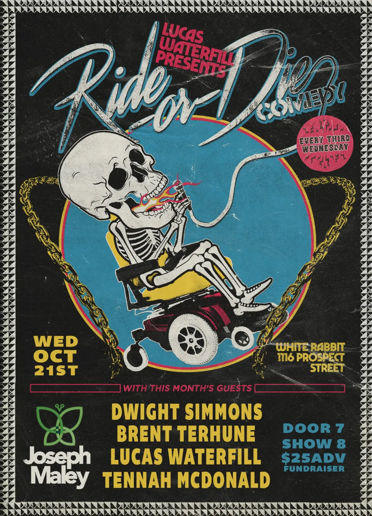 Lucas Waterfill presents Ride or Die Comedy (Fundraiser for Joseph Maley Foundation) — The White Rabbit Cabaret